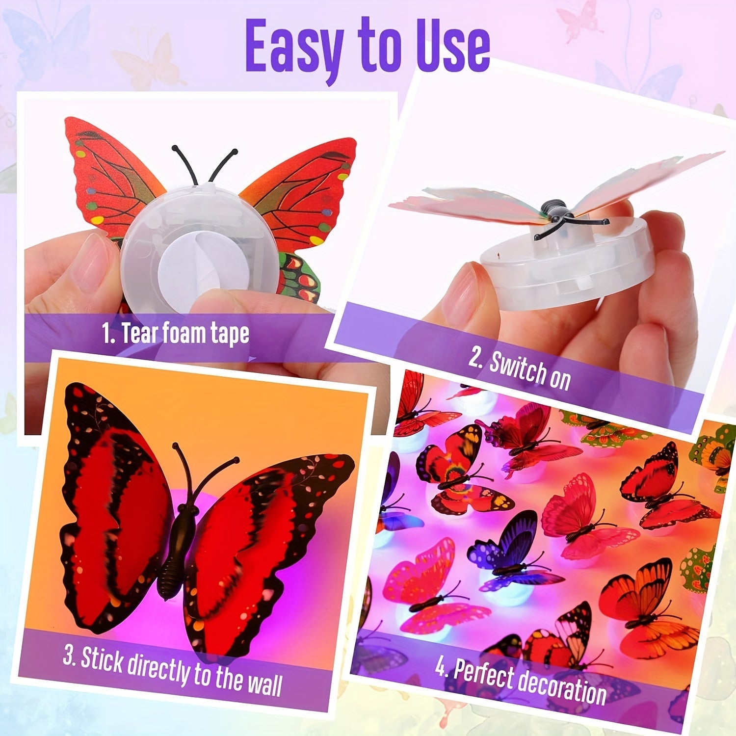 ButterflyGlow LED Lamps - Magical 3D Butterfly Ambient Lighting