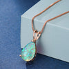Minimalist Drop Opal Pendant Necklace – Selina
