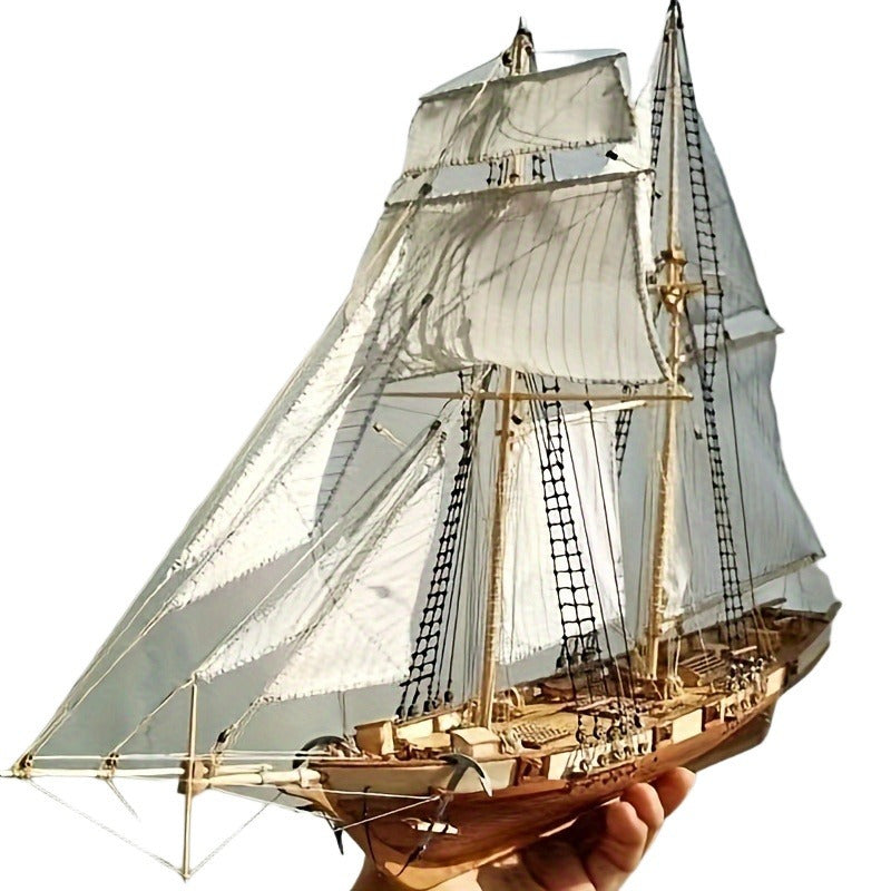Classic Wooden Sailing Ship Model – Detailed 3D Puzzle for Ship Enthusiasts