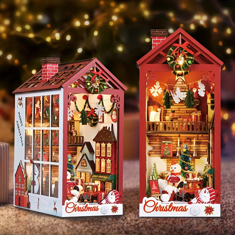 DIY Miniature Christmas House – 3D Puzzle Set for Christmas and Festive Decoration