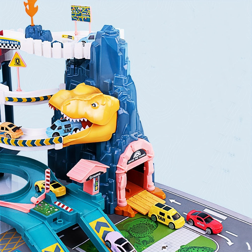 DinoRace Adventure Playset - Exciting Race Track with Dinosaurs and Vehicles for Children