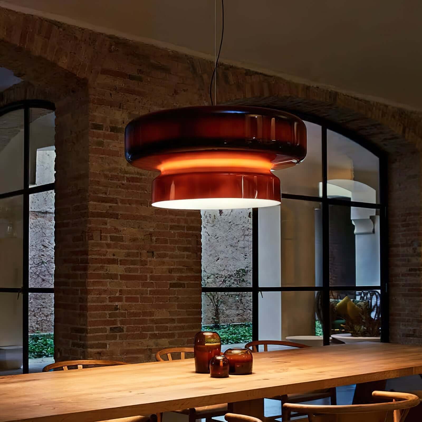 Bohemian Style Pendant Light - Glass & Metal LED