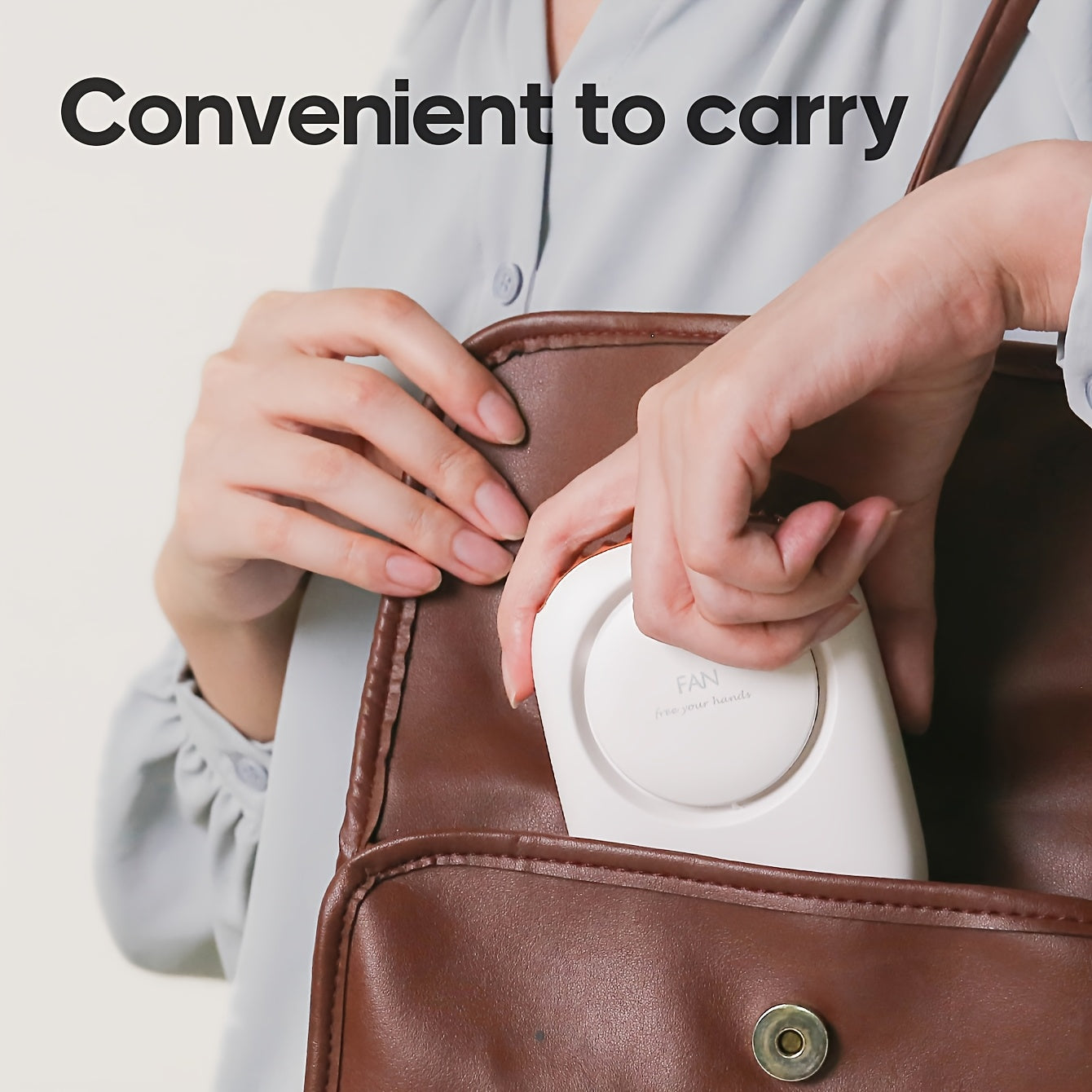 USB Rechargeable Mini Neck Fan – Lightweight with Adjustable Speeds