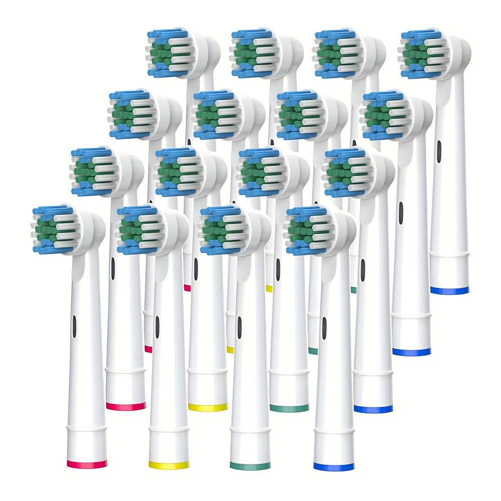 16 Replacement Toothbrush Heads – Suitable for Oral-B Models and Provides Thorough Cleaning