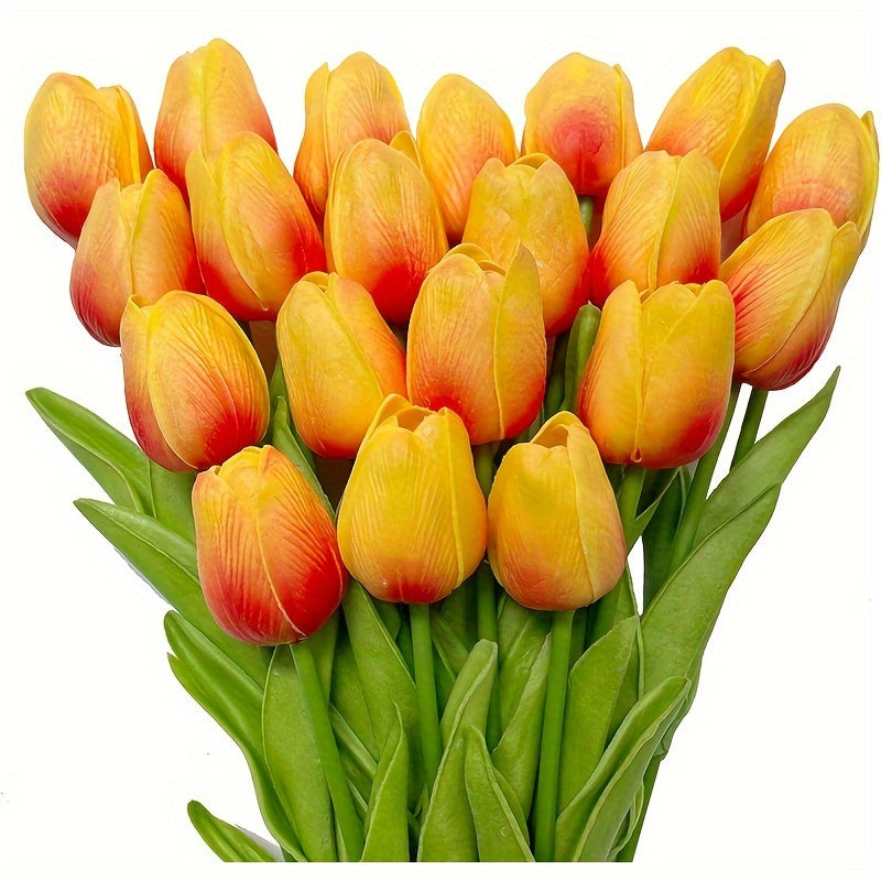 Set of 15 Realistic Art Tulips – Perfect for Weddings, Parties, and Home Decoration
