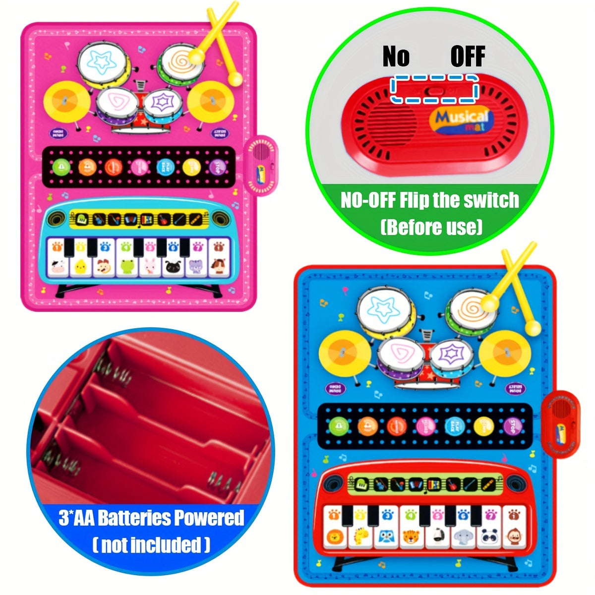 Colourful Music Play Mat - For a Creative Musical Experience