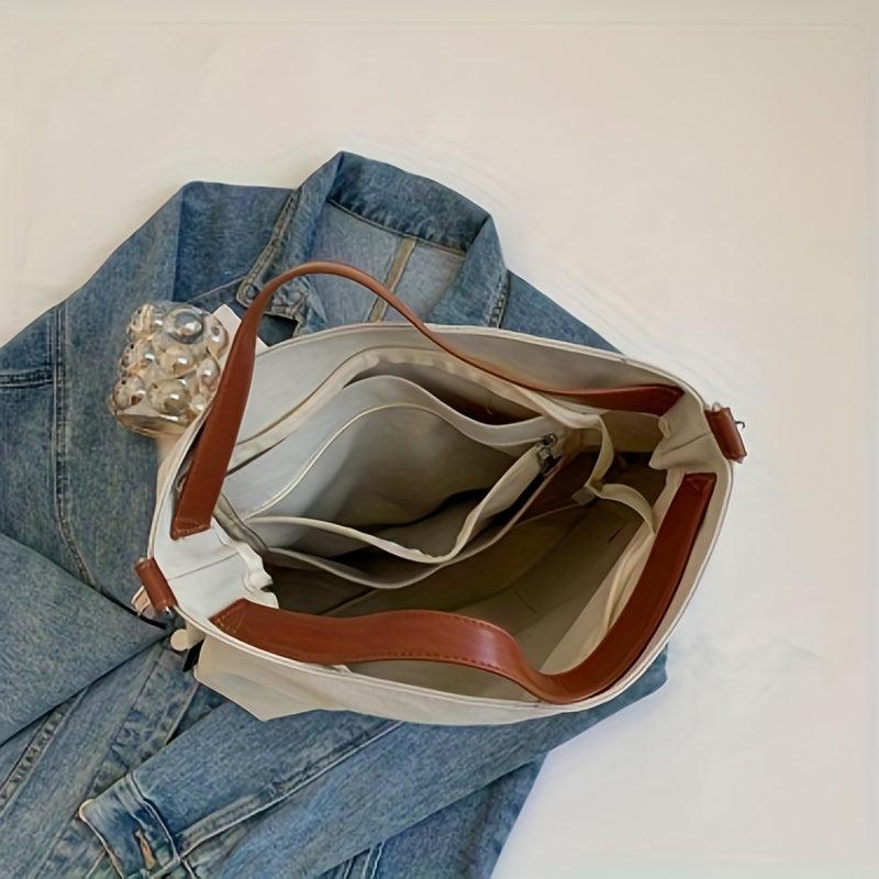 Stylish Canvas Shoulder Bag – Sienna