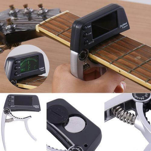 2-in-1 Guitar Capo & Tuner – TuneGrip