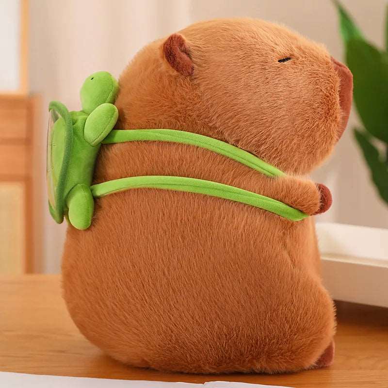 Cuddly Capybara with Turtle Backpack – TurtleBuddy