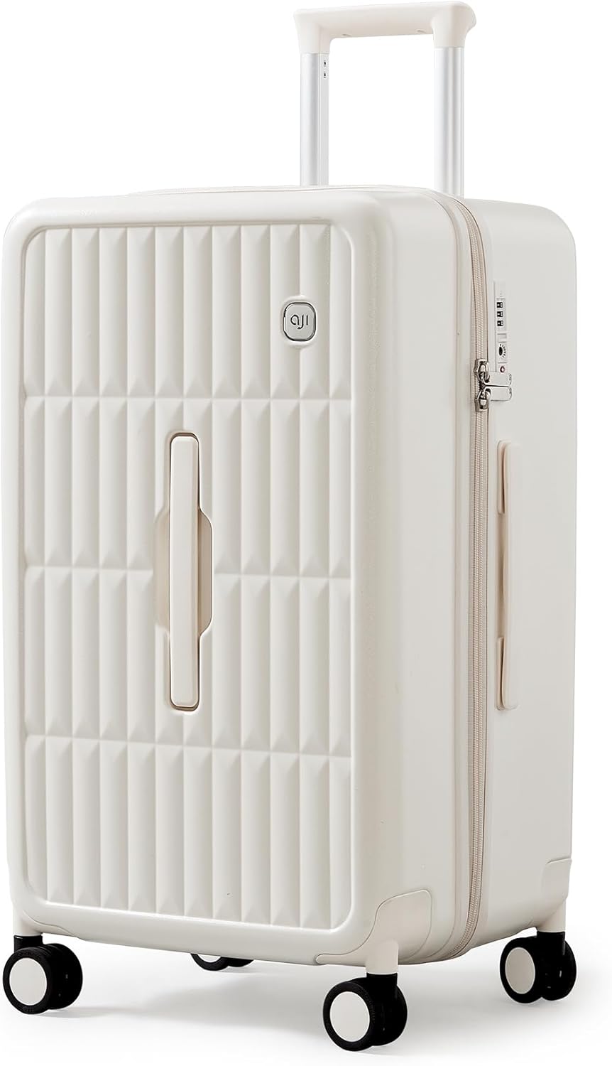 Large Hard Suitcase 26" with 8 Spinner Wheels – Cheese Yellow