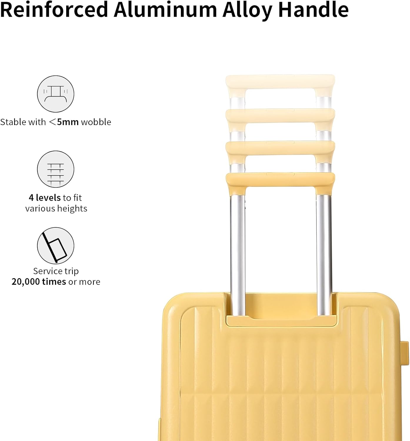 Large Hard Suitcase 26" with 8 Spinner Wheels – Cheese Yellow