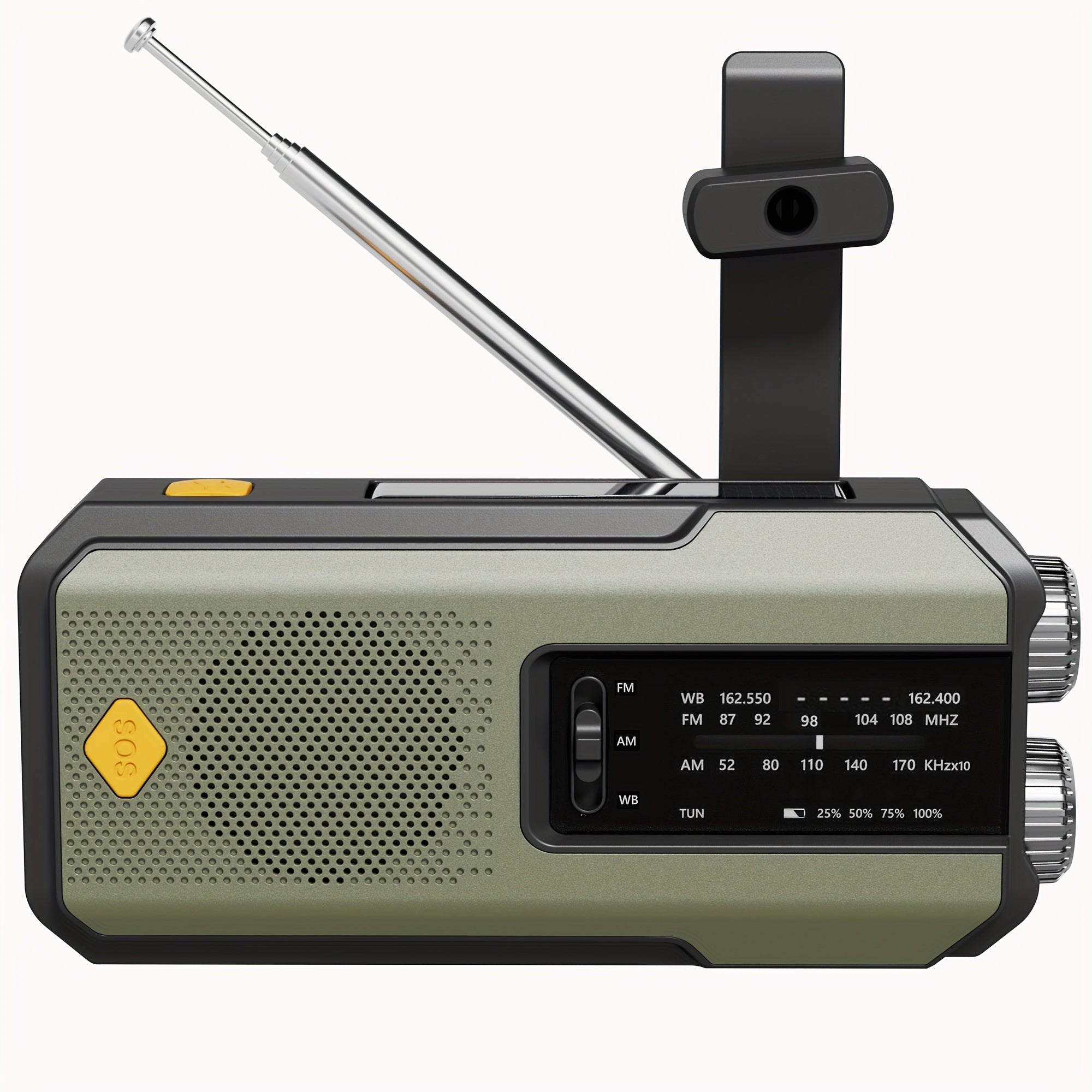 Daykit Portable AM/FM Radio – With Solar Panel and Flashlight