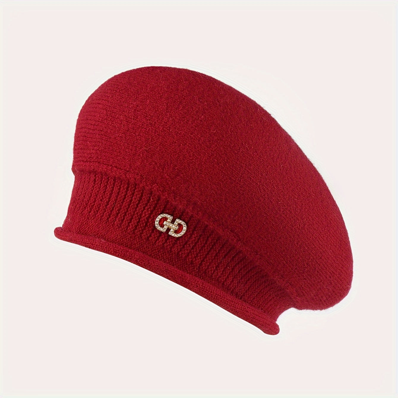 Chic Knitted Beret for Women - Elegance and Warmth for Winter