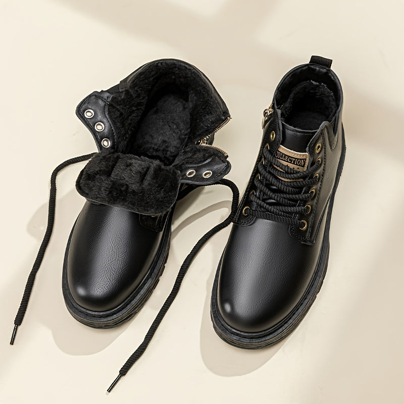 Warm and Stylish Men's Lace-Up Boots – Arvo