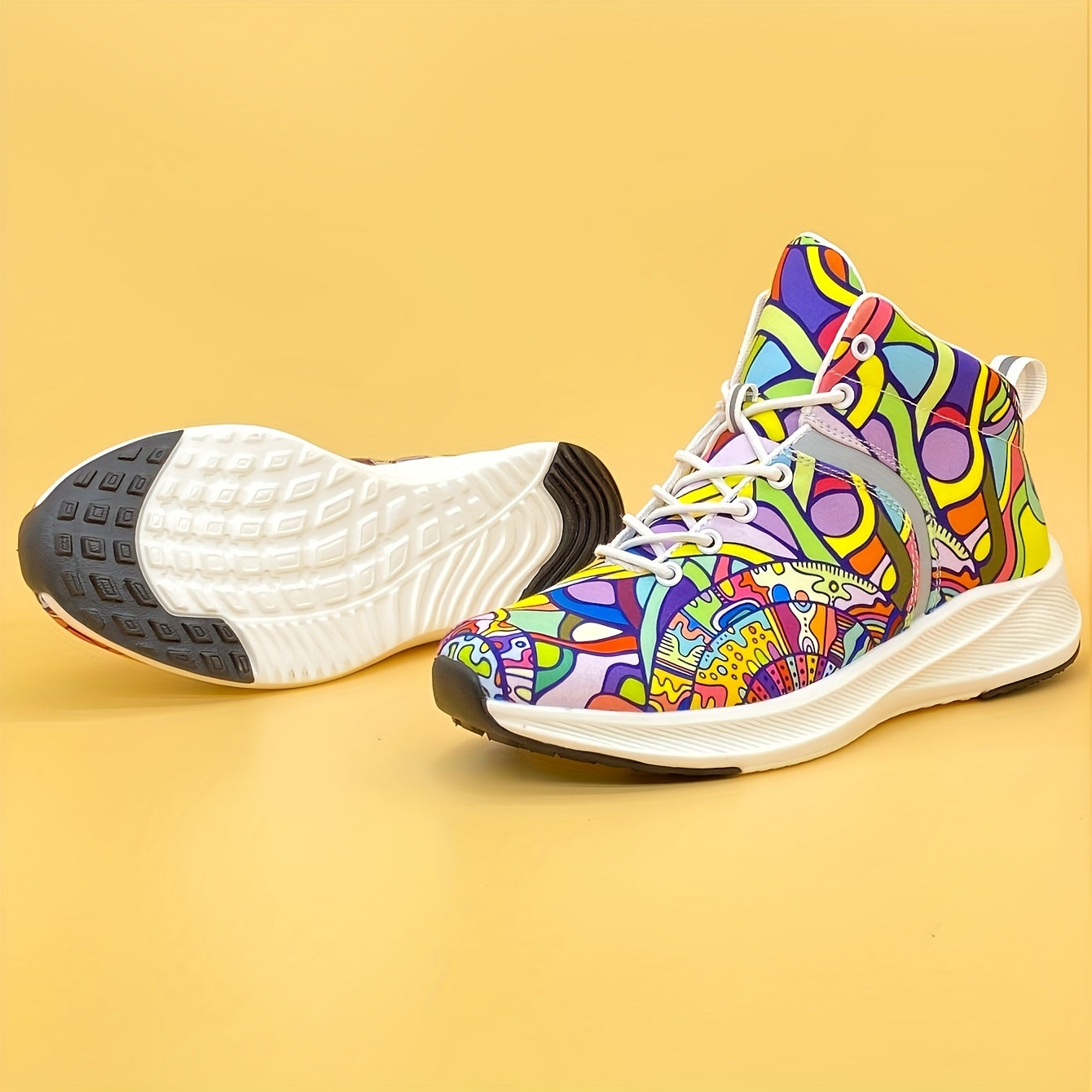 Ladies' Colourful Sneakers – Non-Slip All-Season Shoes