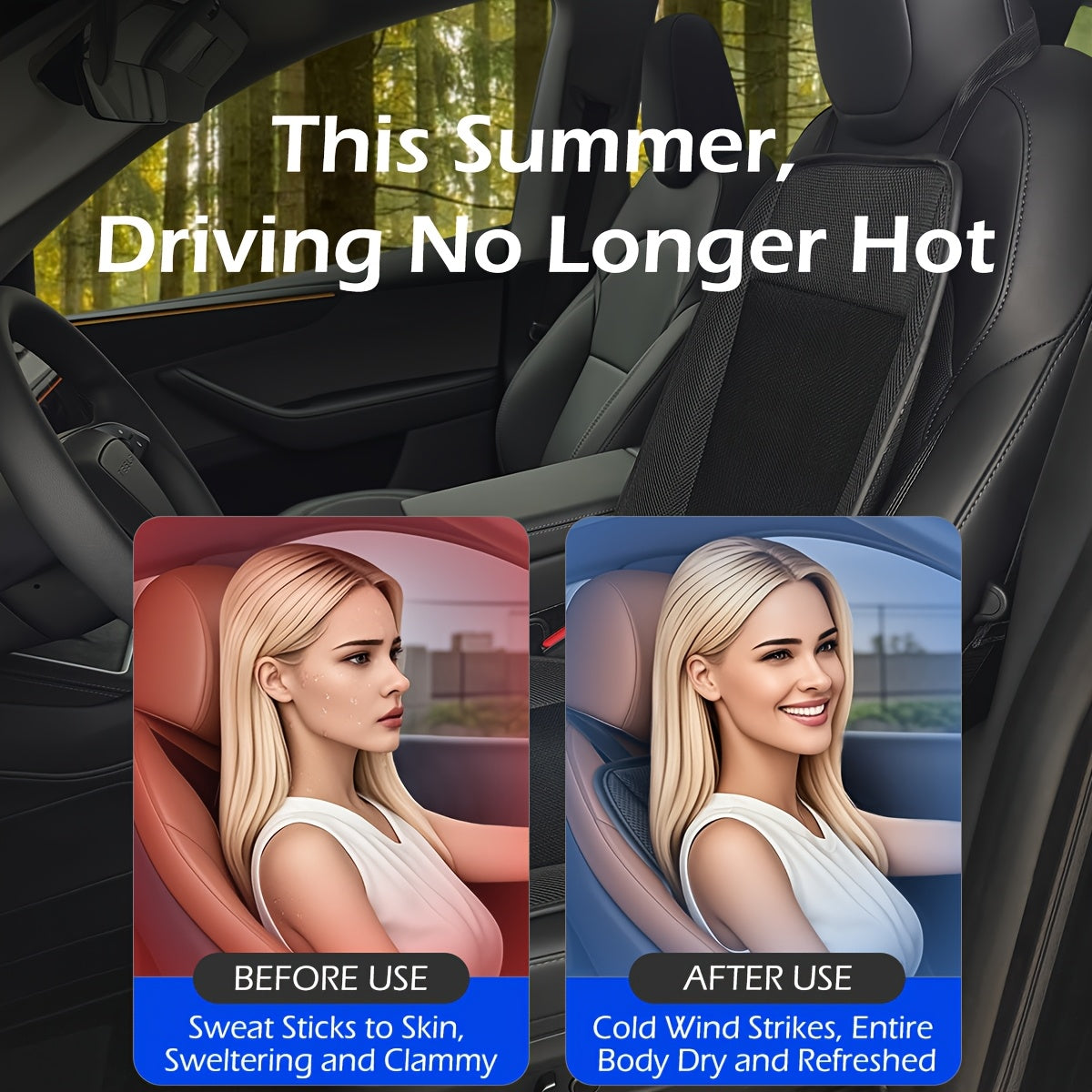 Turbo Car Seat Cushion – Quick Cooling and Comfort