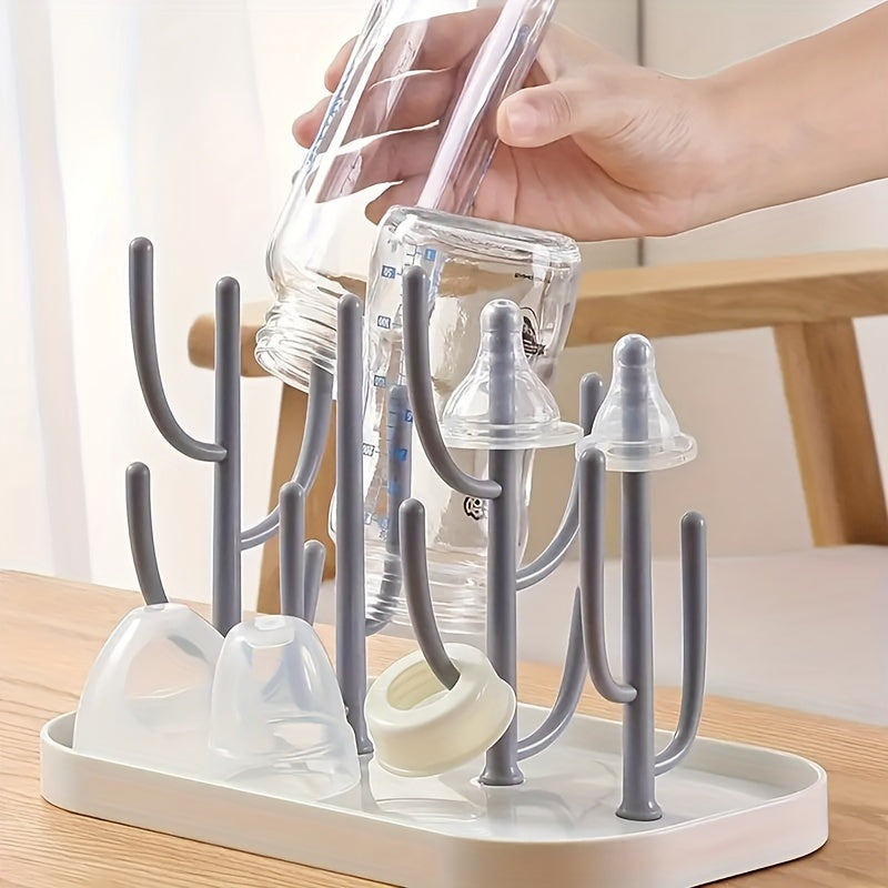 Cactus-Shaped Baby Bottle Drying Rack - Practical and Stylish for Baby Accessories