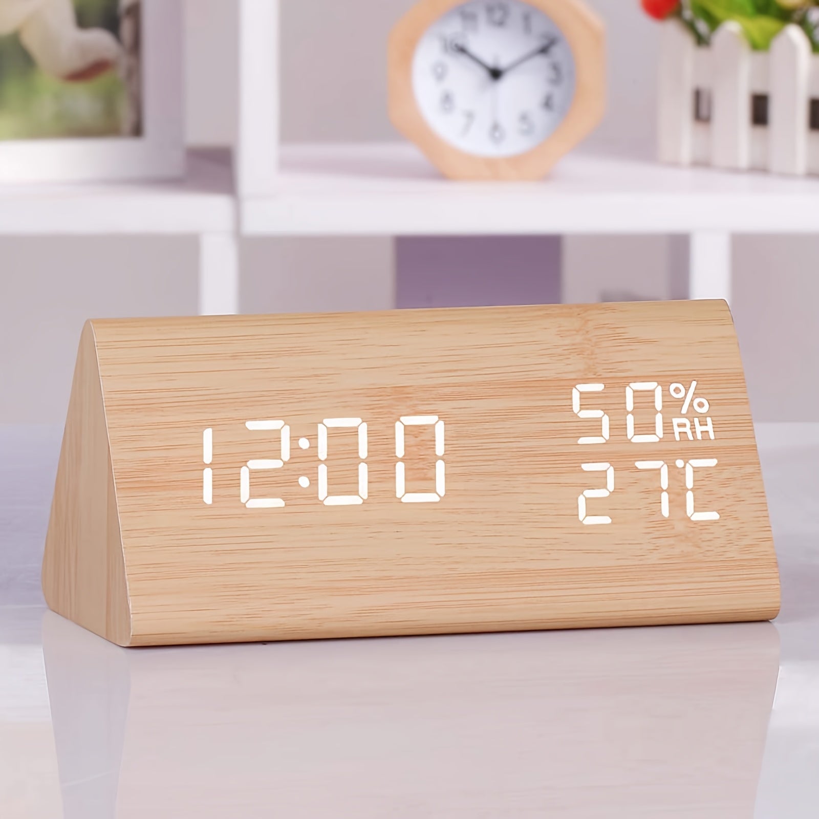 TriWood LED Alarm Clock – Functional and Minimalist Design