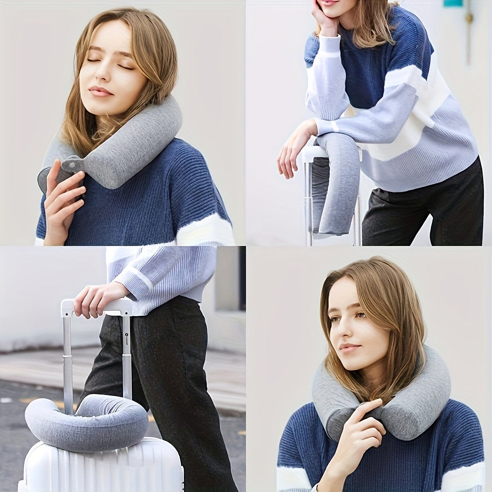 TravelEase Adjustable Travel Neck Pillow – Support and Comfort