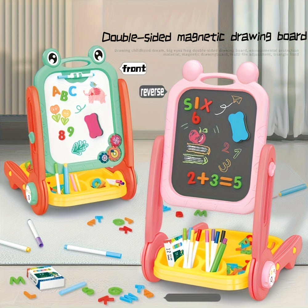 Double-Sided Children's Drawing Board – Magnetic with Educational Features for Learning and Playing