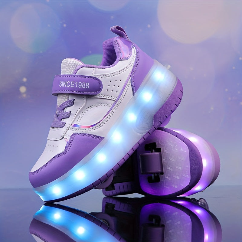 GlowRiders Roller Sneakers - For Children with Light Show