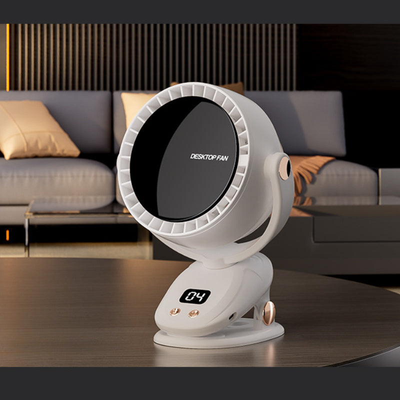 Portable Blade-less Fan with Digital Display – Quiet and Rechargeable Cooling for Indoor and Outdoor Use