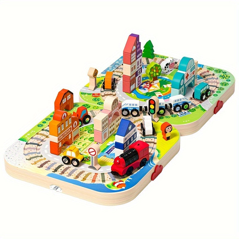 Wooden City Building Blocks Set - Fun Play Experience for Children