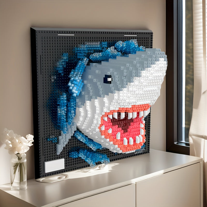 Creative 3D Wall Art Building Blocks – Shark and Eagle Collection
