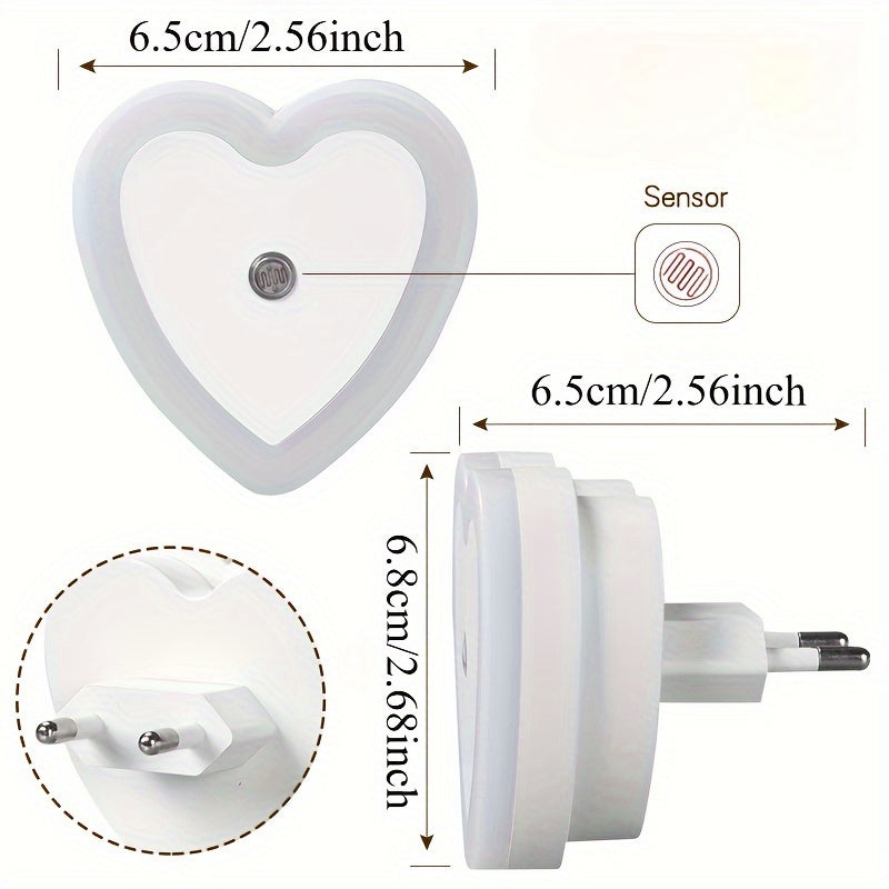 HeartGlow LED Night Light - Smart Dusk-to-Dawn Night Lighting