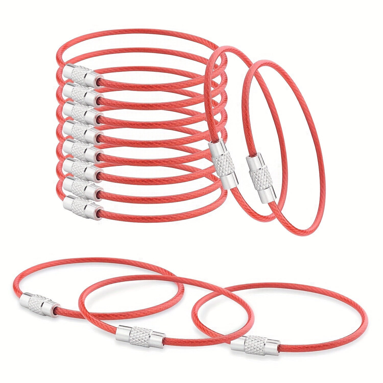 Steel Cable Keychains Set – Durable Keychains for Travel and Outdoor Activities