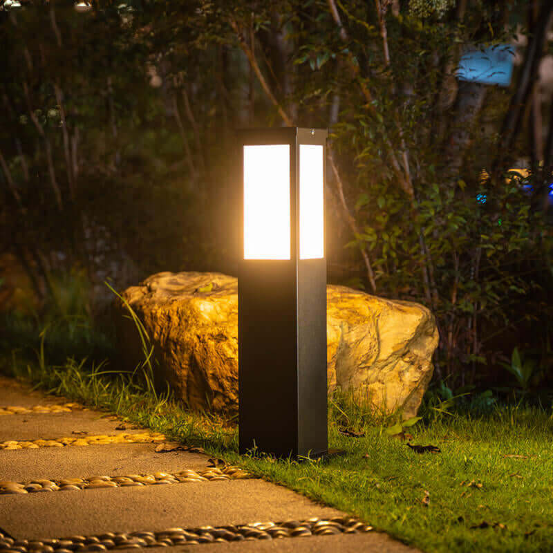 Modern Outdoor Lantern - Square LED Garden Lamp