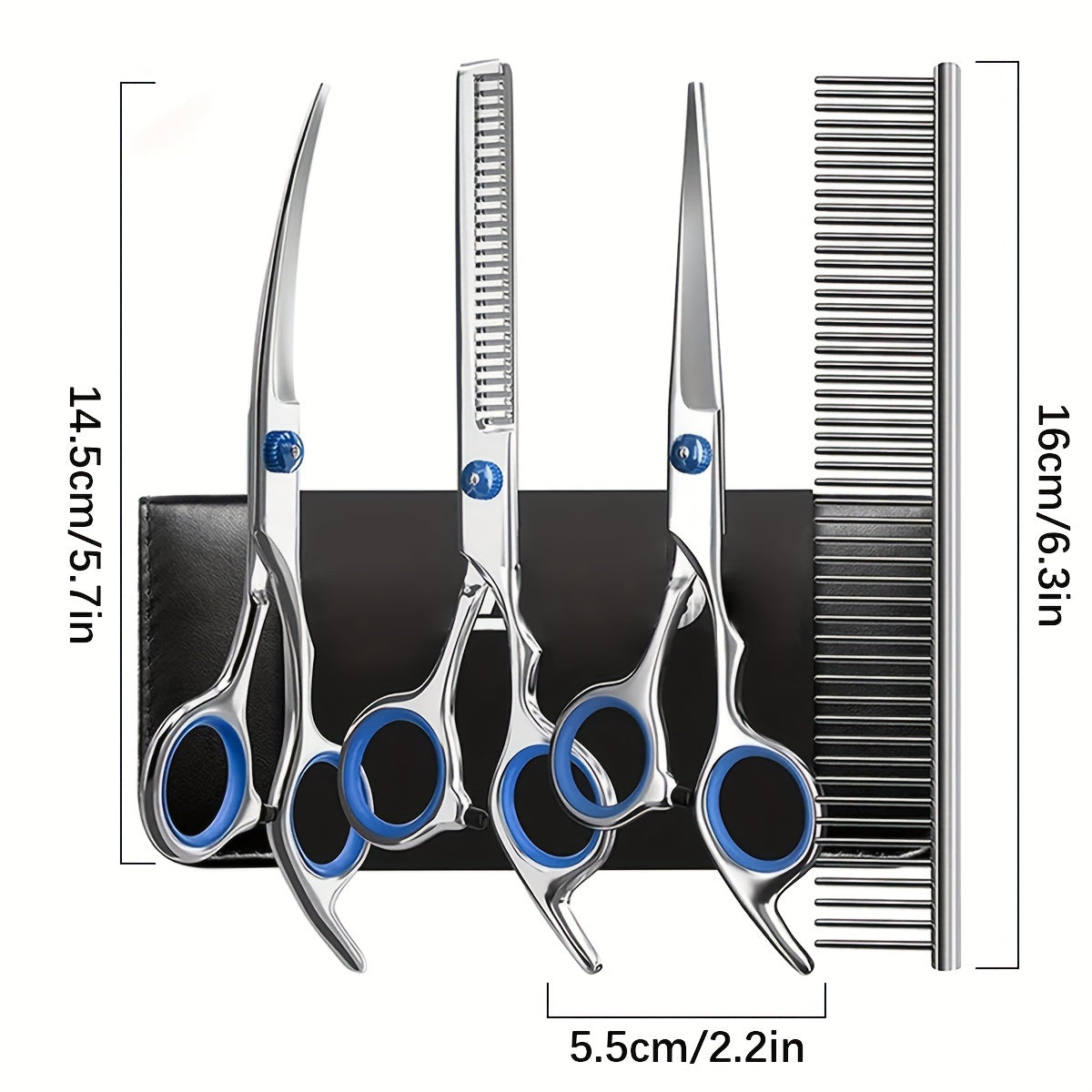 Professional Pet Grooming Set – Scissors and Comb for Perfect Grooming of Dogs and Cats