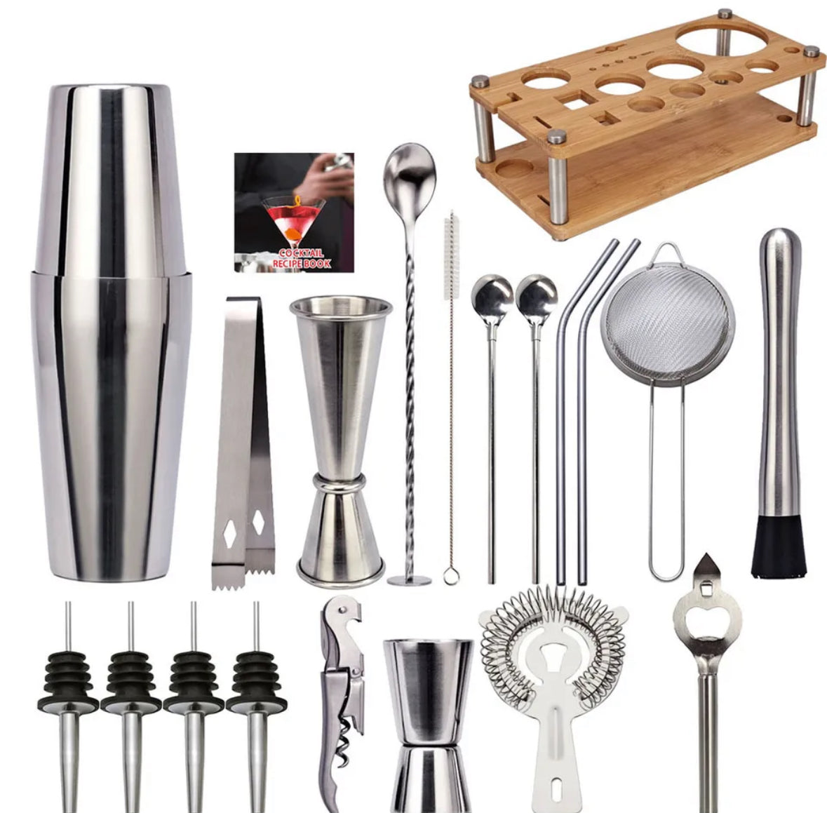 23-Piece Professional Bartender Set – ShakerPro