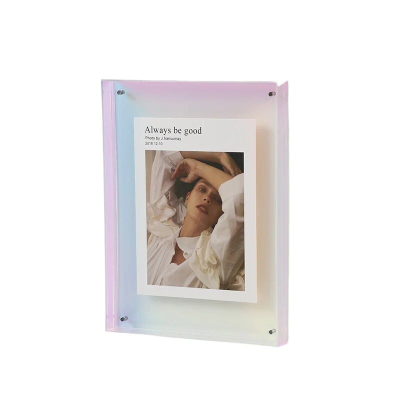 Vibrant Acrylic Display Frame – Contemporary Colourful Photo Holder