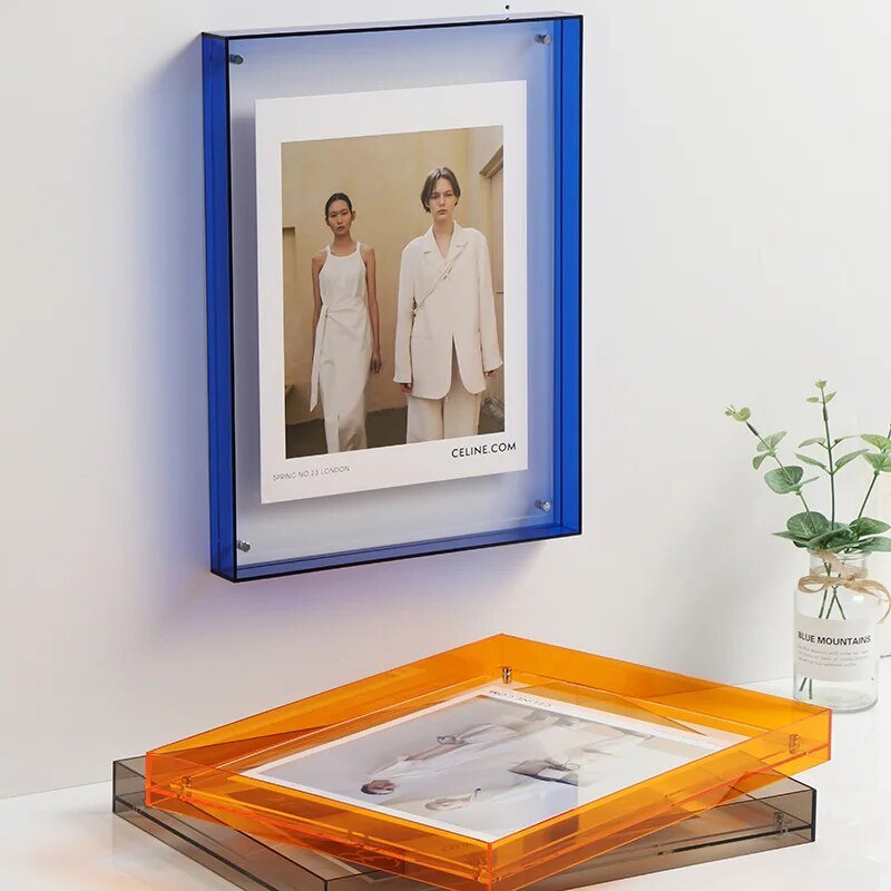 Vibrant Acrylic Display Frame – Contemporary Colourful Photo Holder
