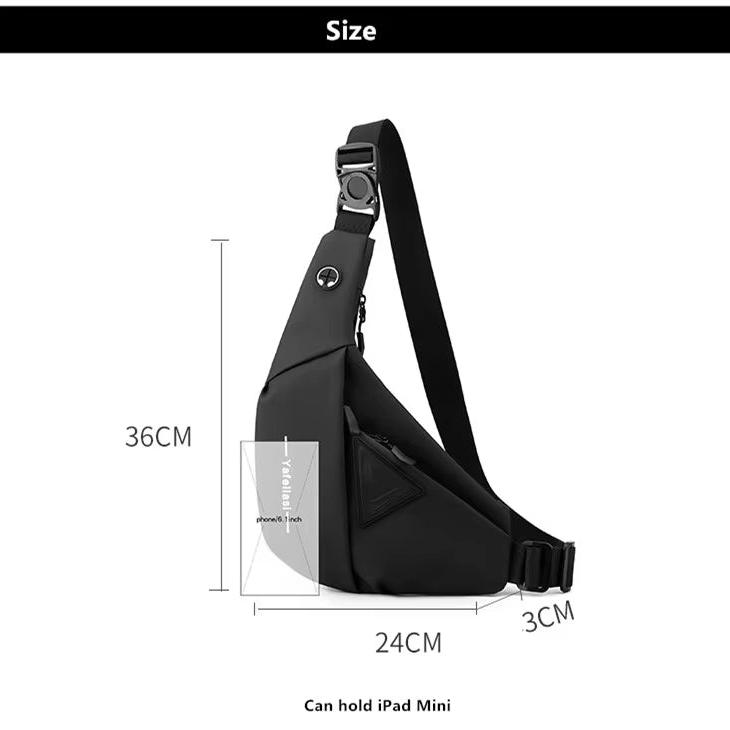 Men's Crossbody Bag - Compact Lightweight Sling Design