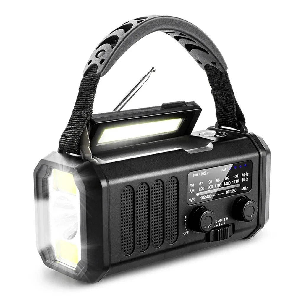 Professional Emergency Radio - Wind-Up & Solar - Powerful and Durable