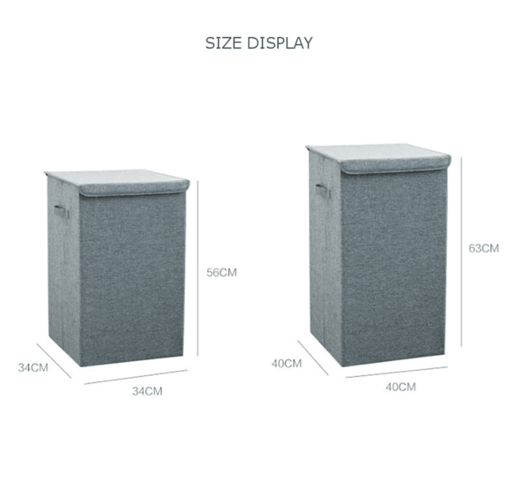 Bamboo Linen Laundry Basket with Lid