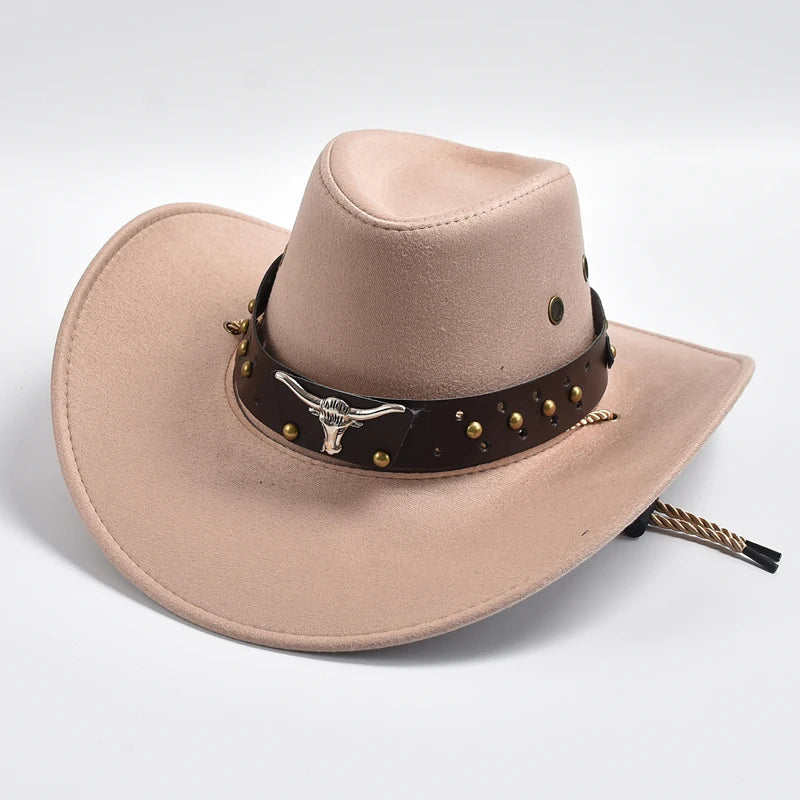 Cowboy Hat | Classic Model | Vegan Leather & Braided Chin Strap