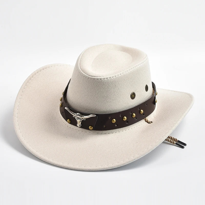 Cowboy Hat | Classic Model | Vegan Leather & Braided Chin Strap