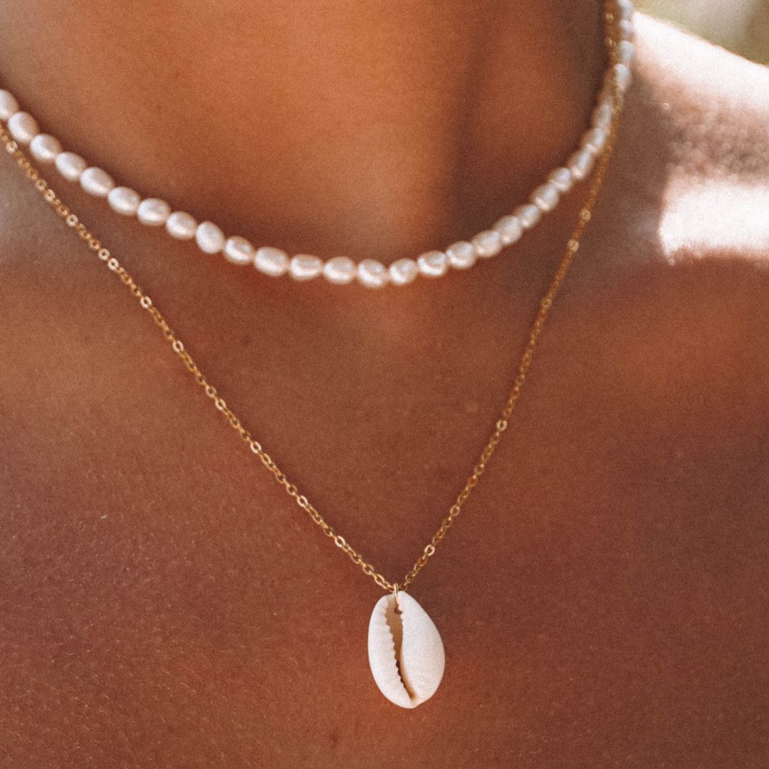 Kauri Shell Necklace with Pendant - Isla