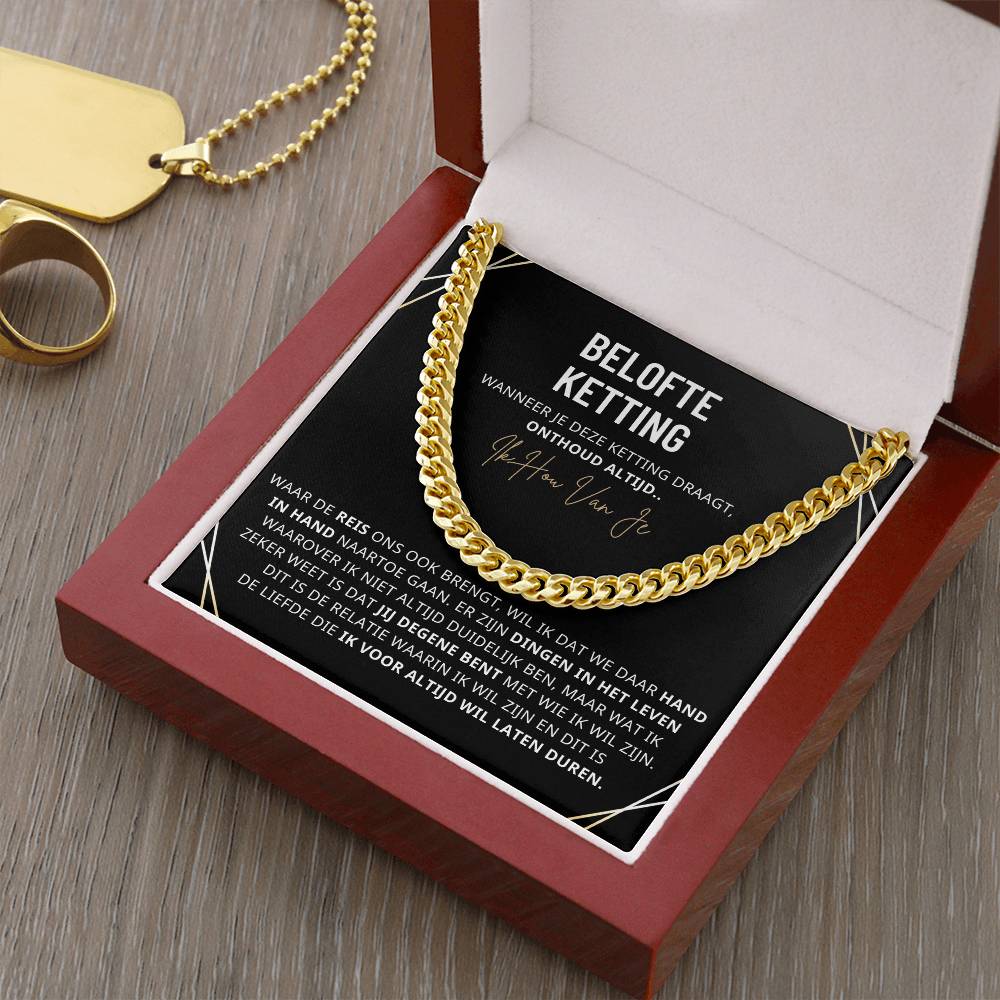 To My Husband - High-Quality Cuban Chain Necklace 18K Gold-Plated