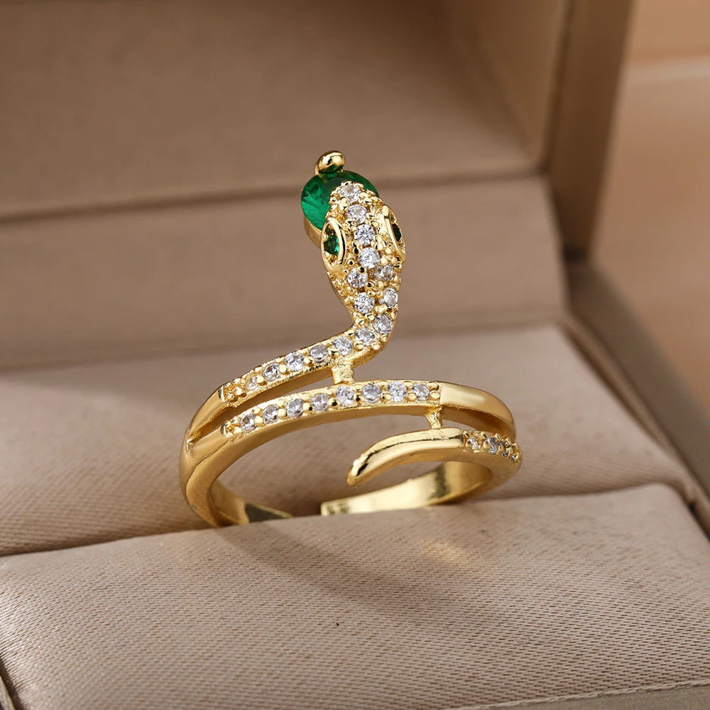 Lucky Zircon Snake Rings for Women