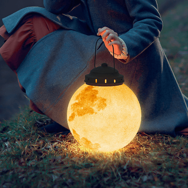 LED Outdoor Pendant Light - Gold Metal & Resin