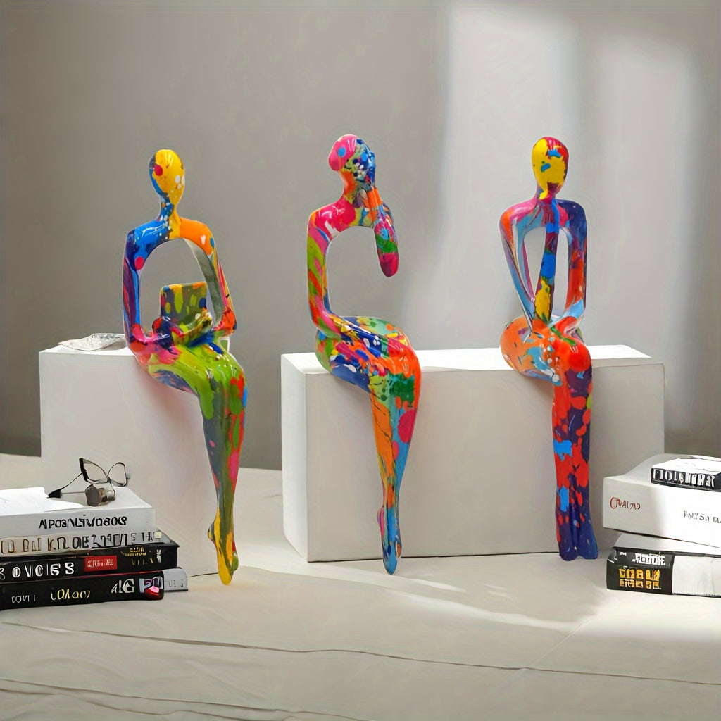 Colour Explosion Art Figures Set - For a Bold and Creative Interior Aesthetic