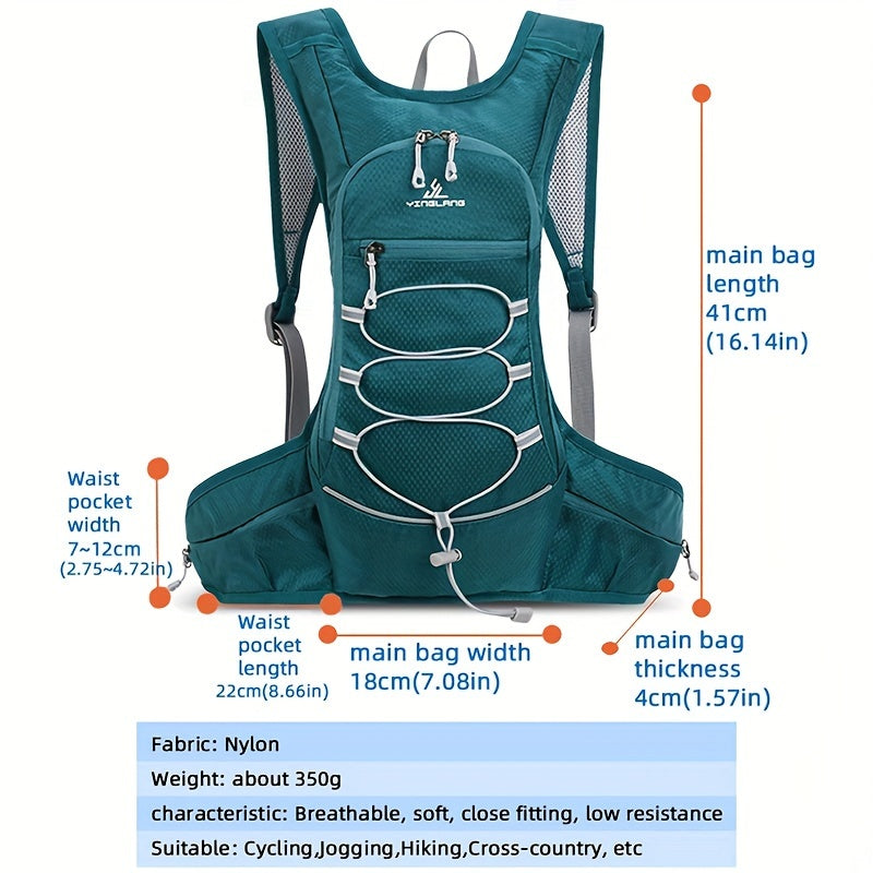 Lightweight Sports Backpack - Breathable and Water-Resistant for Jogging and Hiking