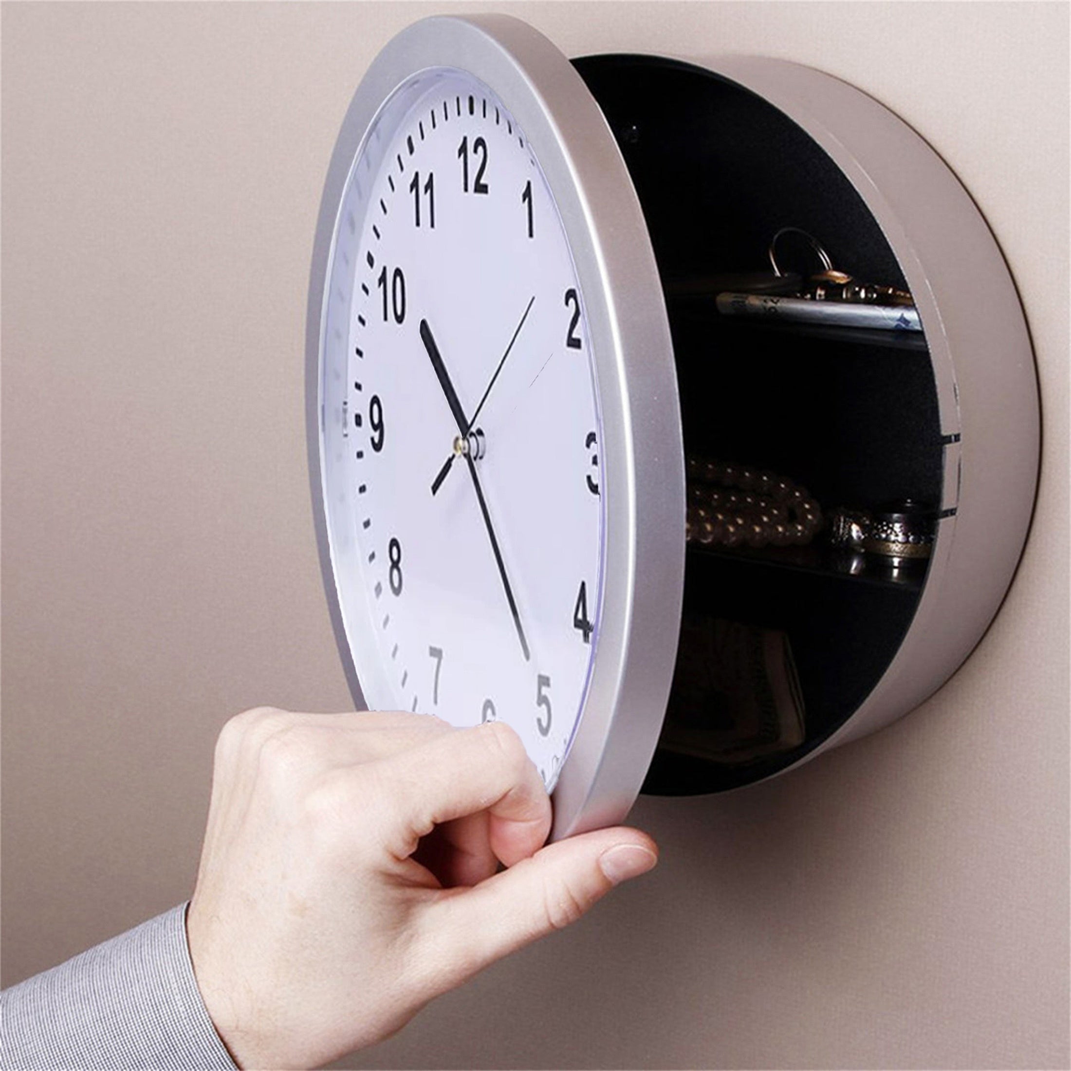 Wall Clock with Hidden Storage Compartment – Practical and Discreet