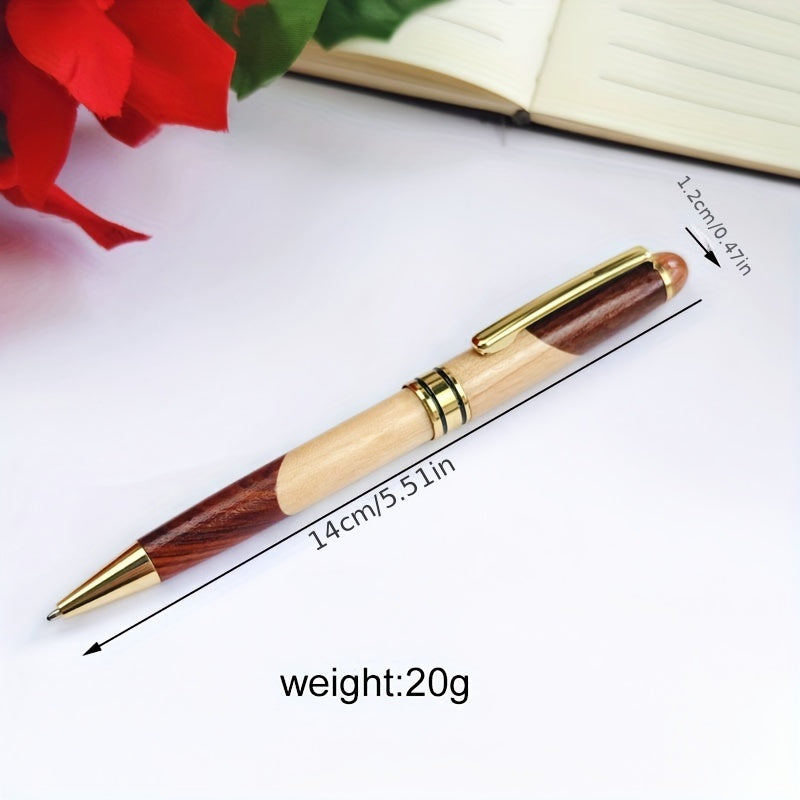 Premium Wooden Pen Box with Luxury Ballpoint Pen – Business and Stylish