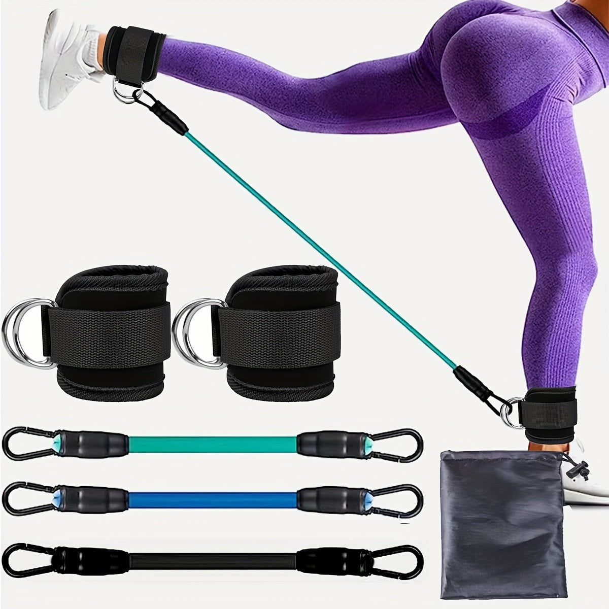 Adjustable Ankle Resistance Bands Set – Perfect for Booty and Leg Training at Home