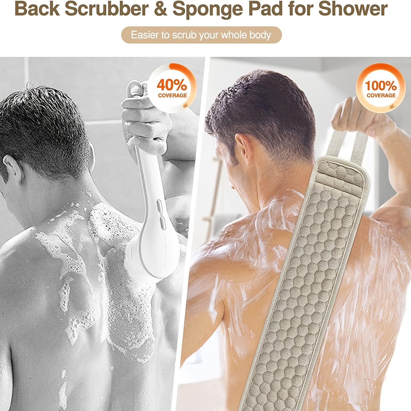Comfortable Deep Cleansing Back Scrubber – Practical and Refreshing